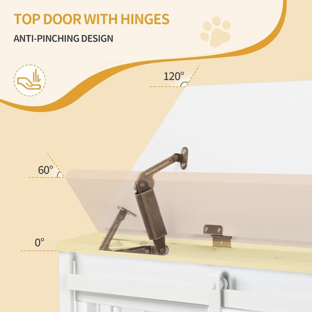 Thumbnail 6 de Hzuaneri DFC85903W Eck-Hundekäfig 107 cm