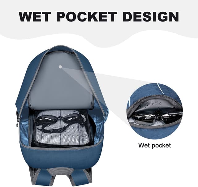 Detalle 2 de MIYCOO Ultra Lightweight Packable Backpack (Waterproof, 35L) for Travel, Camping, and Hiking