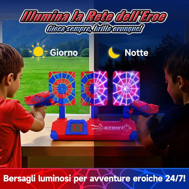 Thumbnail 2 de Tiro al Bersaglio Bambini Luminosi Elettrico 3 bersagli