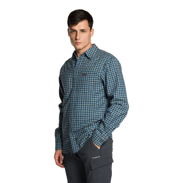 Detalle de Trangoworld Runkel: camisa térmica ligera para hombre con tejido Thermolite