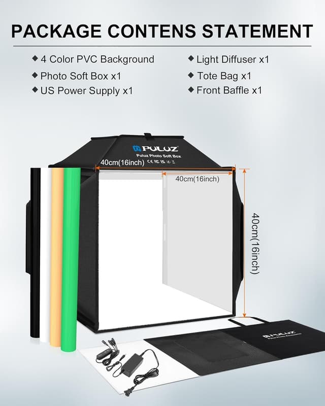 Thumbnail 6 de PULUZ 16"x16" Light Box with 480 LEDs for product photography