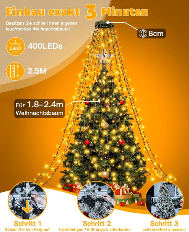 Thumbnail 1 de Ollny Guirlande lumineuse Noël 400 LED ⚡