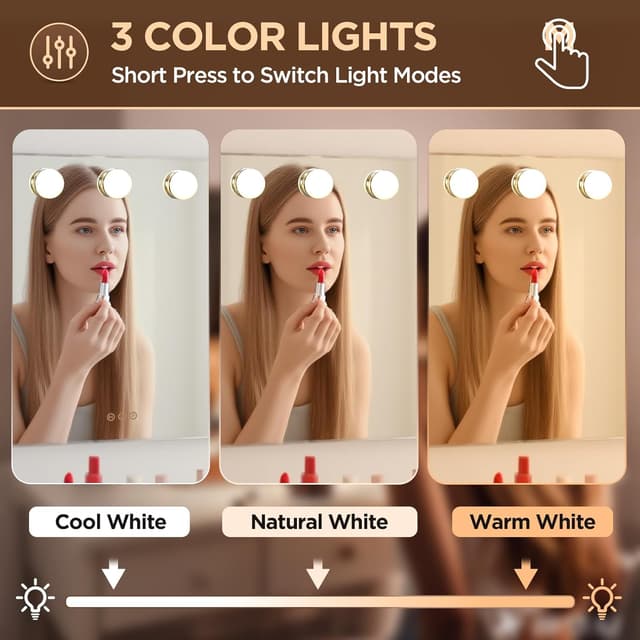 Detalle de FIBRAVE Hollywood Vanity Mirror 58×48cm