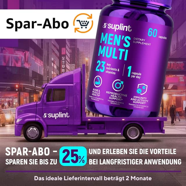 Detalle de Multivitamin für Männer, 60 Kapseln für 60 Tage