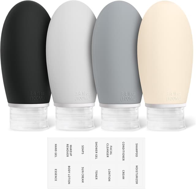 Detalle de Opret 100ml silicone travel bottles 4-pack