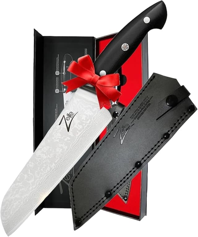 Detalle de ZELITE INFINITY Cuchillos Santoku 18cm | Acero Damasco VG10