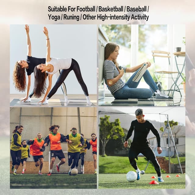 Detalle de CLOSEMATE 1/3 Paar Anti-Rutsch Fußballsocken für Herren – Grip-Sportsocken für Fußball, Basketball & mehr