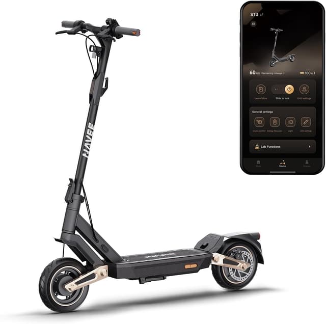 Detalle de NAVEE ST3(Pro) trottinette électrique adulte : autonomie annoncée 60-75 km et moteur jusqu’à 1350 W