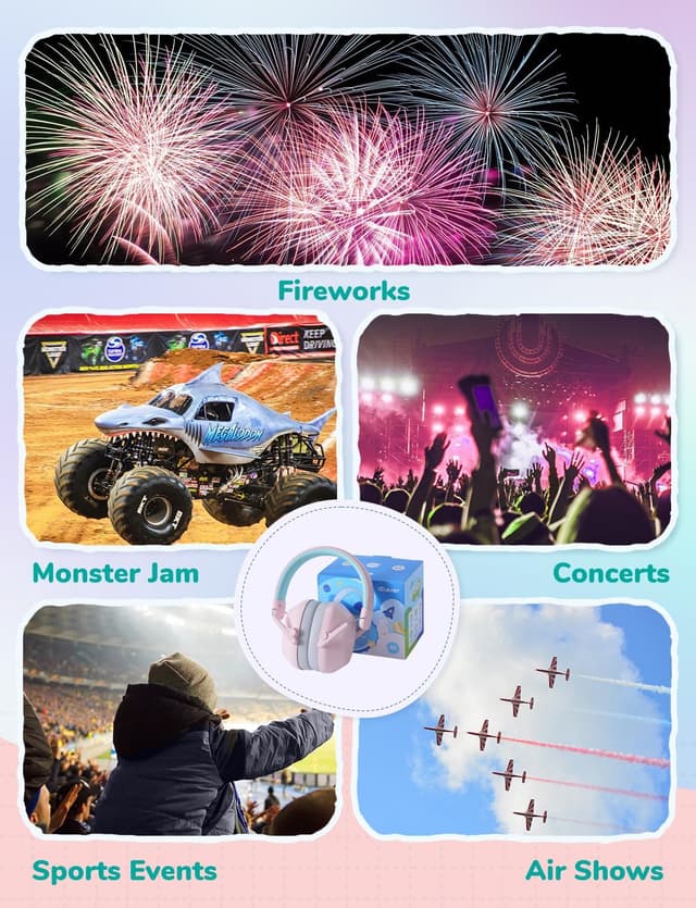 Detalle de iClever children ear defenders SNR 29dB