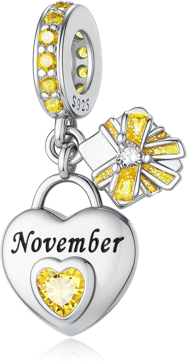 Thumbnail 6 de LNQOBU 925 Sterling Silber Birthstone Charm „August“ mit Herz-Zirkonia