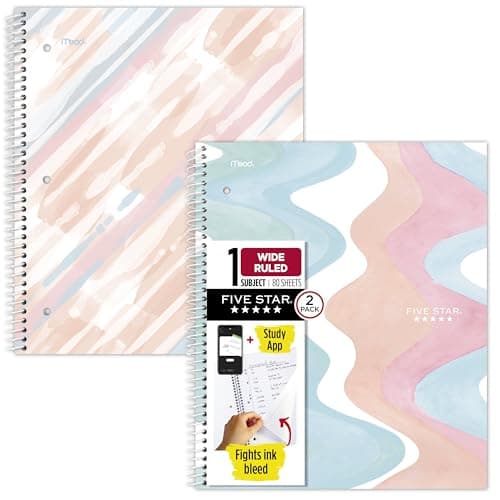Detalle de Five Star 8" x 10.5" Spiral Notebook, 80 Sheets ๐