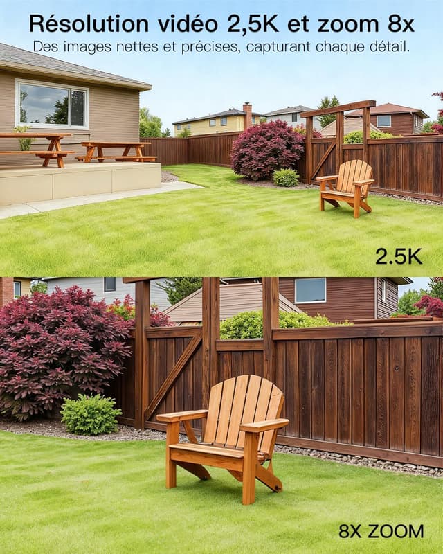 Detalle 2 de Caméra WiFi extérieure 2,5K 360° PT