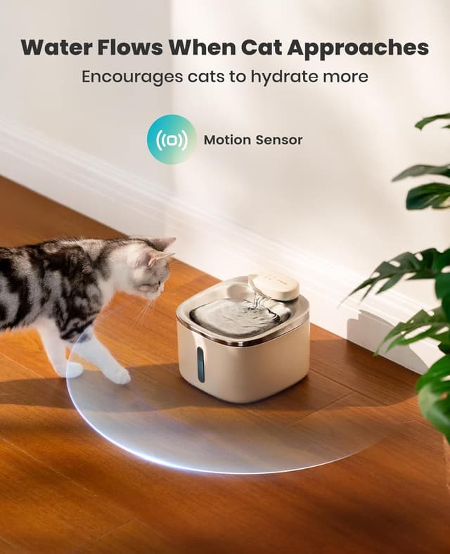 Detalle de oneisall Hale 3.5L Wireless Cat Water Fountain
