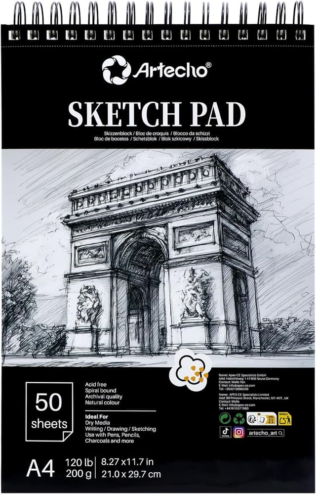 Detalle de Artecho Skizzenbuch A4 50 Blatt