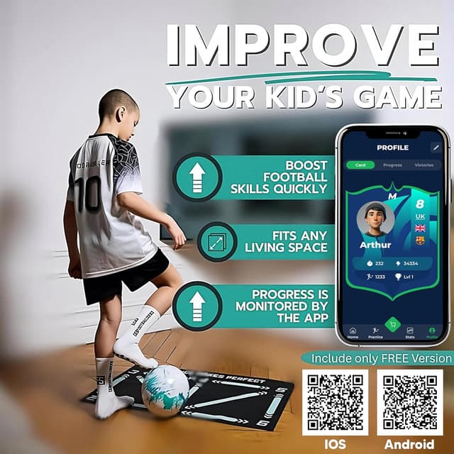 Thumbnail 3 de Soccer Mastery XL Football Training Mat 90x60cm