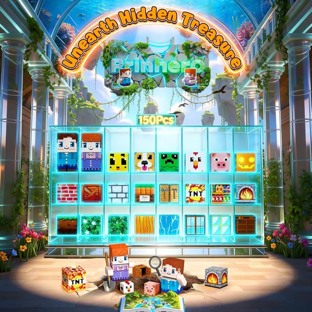 Thumbnail 4 de Prinhero Magnetische Bausteine 150 Teile