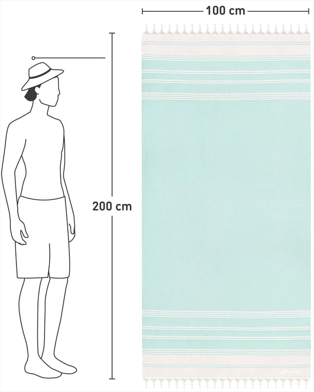 Detalle 2 de Fit-Flip Hammamtuch 100x200 cm aus Baumwolle