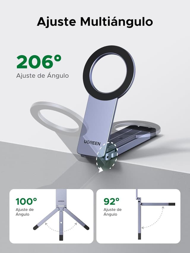 Detalle de UGREEN Trípode Magnético para Teléfono 11,5 cm
