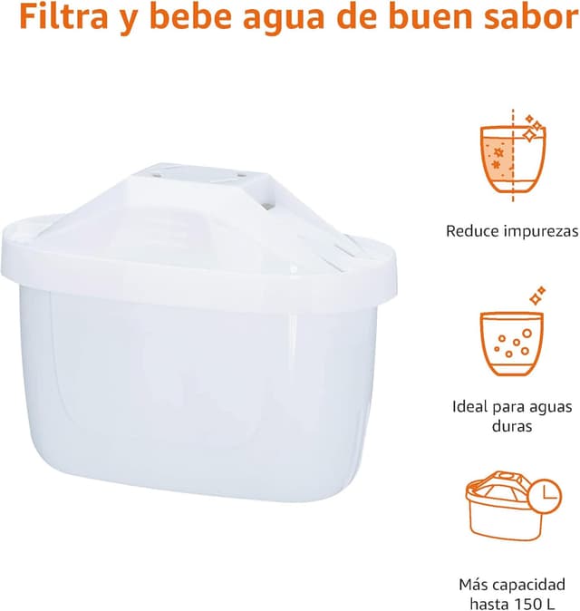 Detalle 2 de Amazon Basics Cartuchos filtrantes para jarras BRITA, 6 unidades 💧