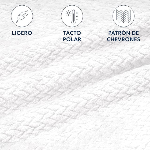 Thumbnail 1 de Dreamzie Manta Sofa Chevrón Blanco 130x150 cm 🛋