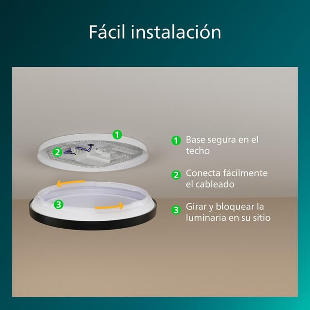 Thumbnail 6 de Philips Lighting Techo 24 W, Negro ⭐