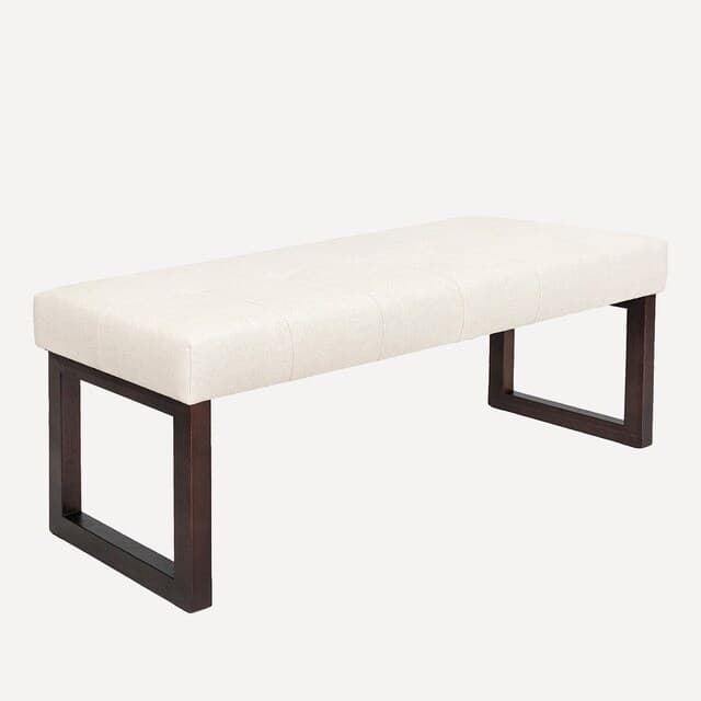 Detalle de El Corte Inglés Banco de madera tapizado Balmoral 36 cm