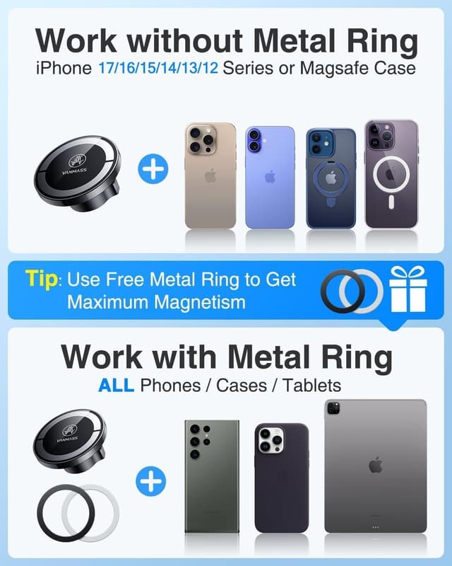 Thumbnail 3 de VANMASS MagSafe Car Mount 2.95in