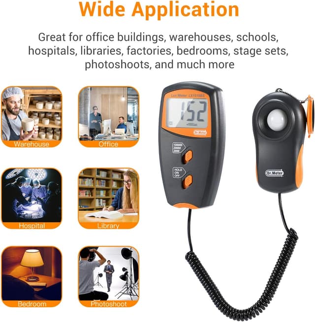 Detalle 2 de Dr.meter Luxmeter 100.000 Lux Messgerät