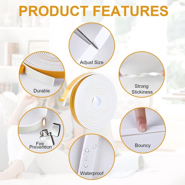 Thumbnail 4 de AiQInu Burlete 12mm x 5m espuma adhesiva