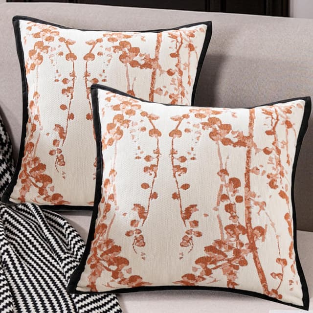 Detalle de Traziewell 45x45cm chenille cushion cover set (2 pack) with invisible zipper