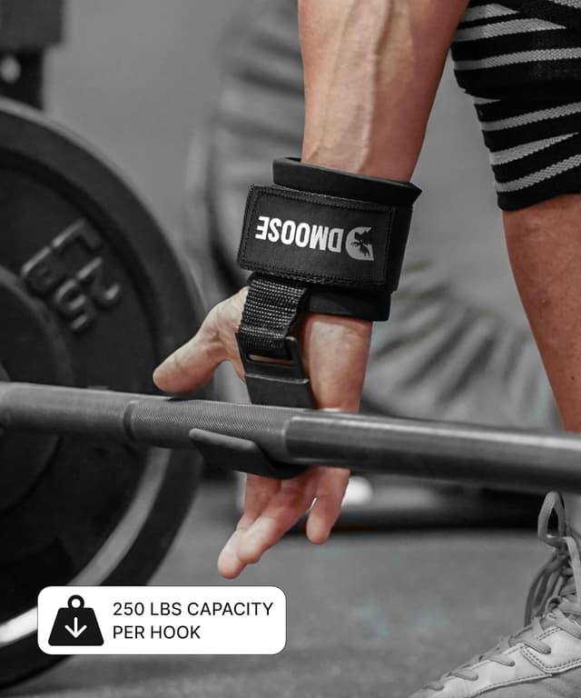 Detalle de DMoose weight lifting hooks pair, 500 lbs