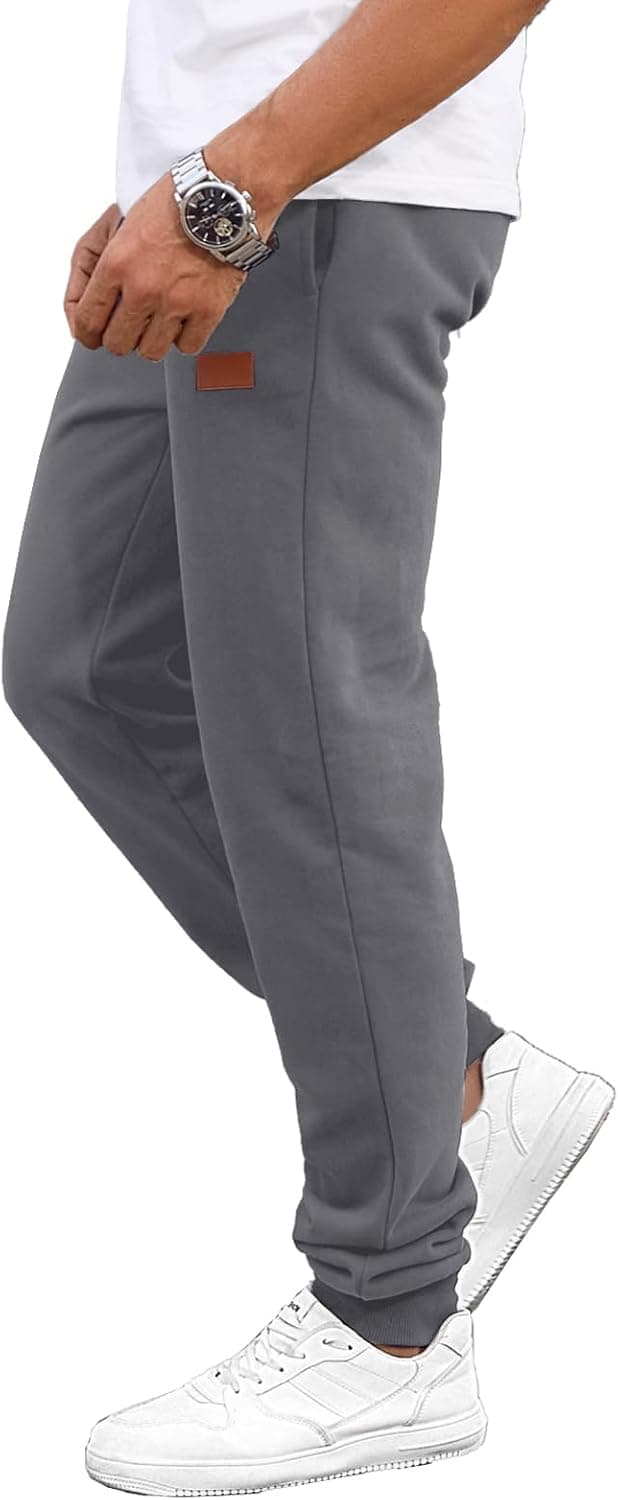 Detalle de HMIYA Herren-Jogginghose aus Baumwolle (Trainingshose, Freizeithose) mit Taschen und Kordelzug