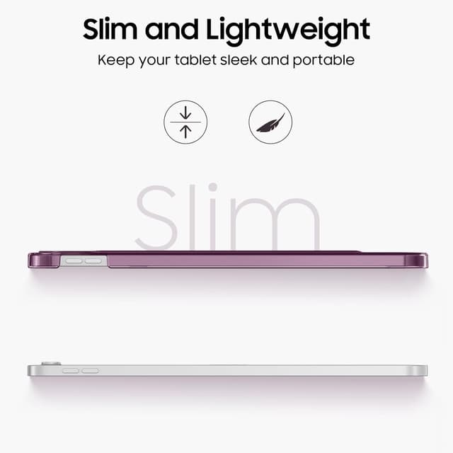 Detalle de FINTIE Hülle für iPad 11. Generation 2025 (A16) & iPad 10. Generation 10,9 Zoll 2022 – ultradünnes Case mit transparenter Rückseite, Lila