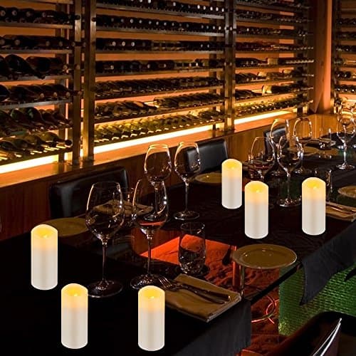 Thumbnail 4 de Vinkor Flameless Pillar Candles 12-pack, 5" 🕯