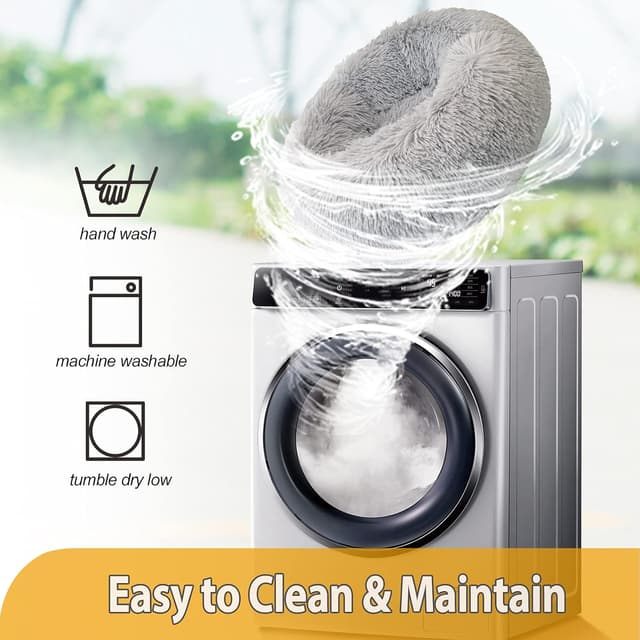 Thumbnail 6 de Enjamoy Plush Donut Dog Bed 50cm