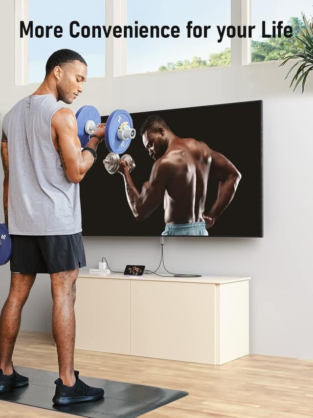 Detalle de Lemorele Câble USB‑C vers HDMI 2 en 1 (Micro USB sur câble HDMI) 1080p 60 Hz pour Android et iPad à la télévision