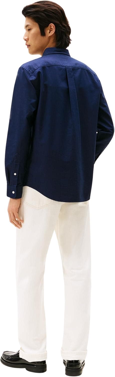 Detalle de Tommy Hilfiger Chemise homme Oxford manches longues à col boutonné