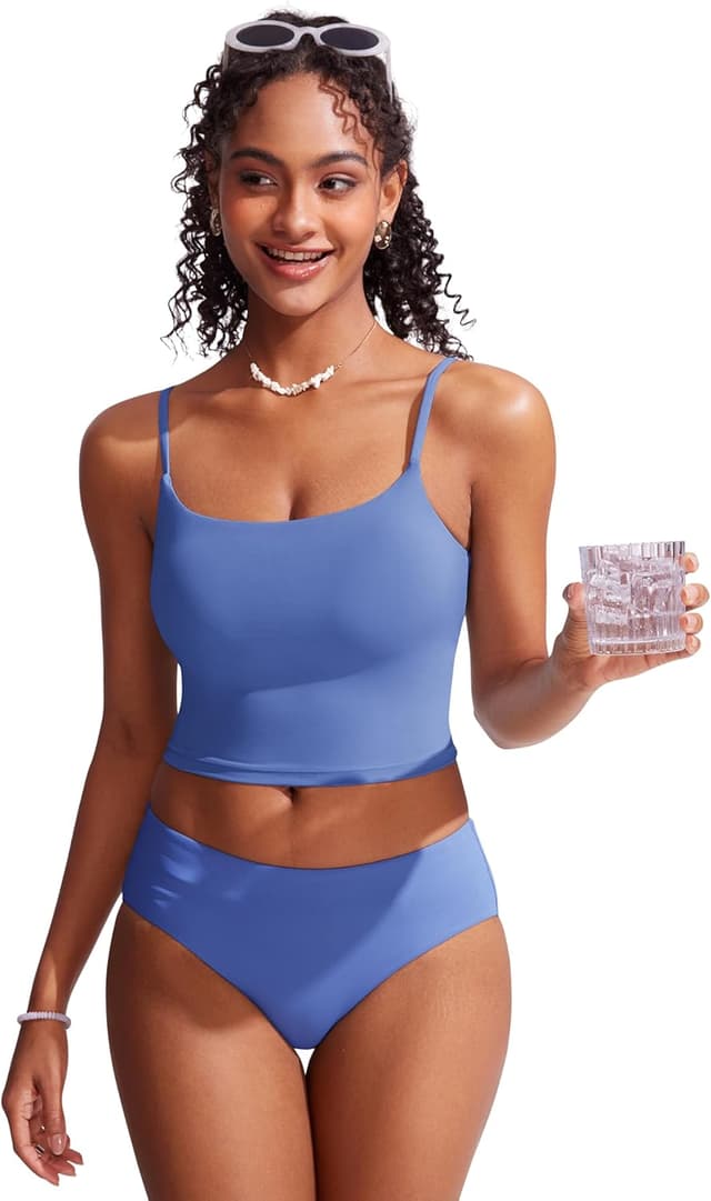 Detalle de CRZ YOGA slip bikini donna a vita media con copertura totale e asciugatura rapida