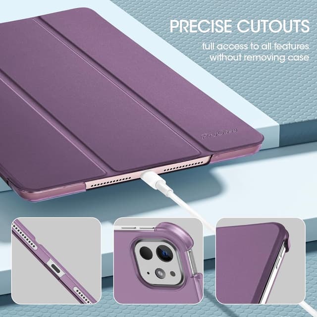 Thumbnail 6 de ProCase Smart Case for iPad Pro 11 Inch (M5 2025/M4 2024) – Slim folio with hard shell, dark purple