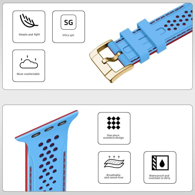 Thumbnail 2 de YISIWERA Sport Silikonband Apple Watch