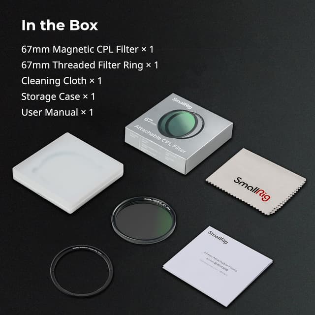 Thumbnail 6 de SMALLRIG 67mm Magnetischer CPL Filter 67 mm