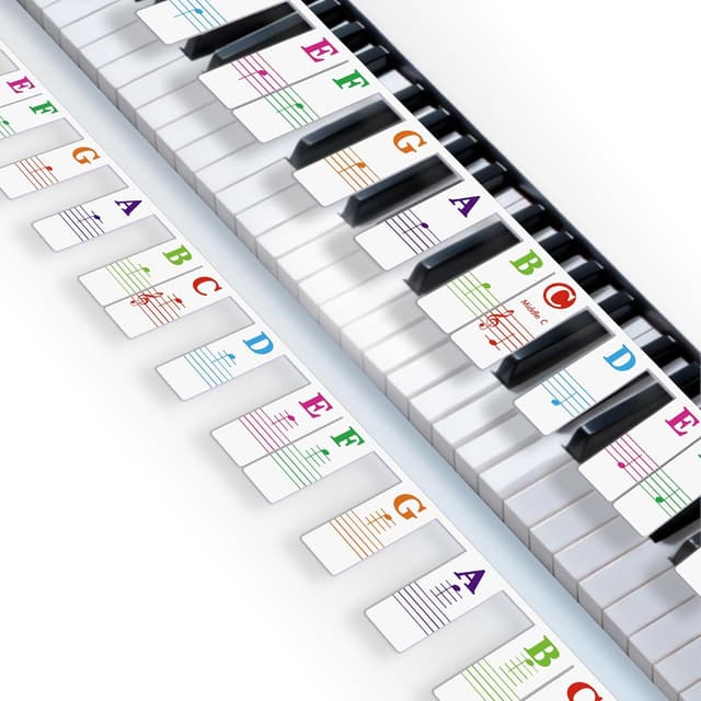 Thumbnail 5 de Piano Stickers for 88/61/49 Keys — note labels