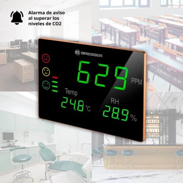 Detalle de Bresser Smile XXL Medidor CO2 Profesional 📊