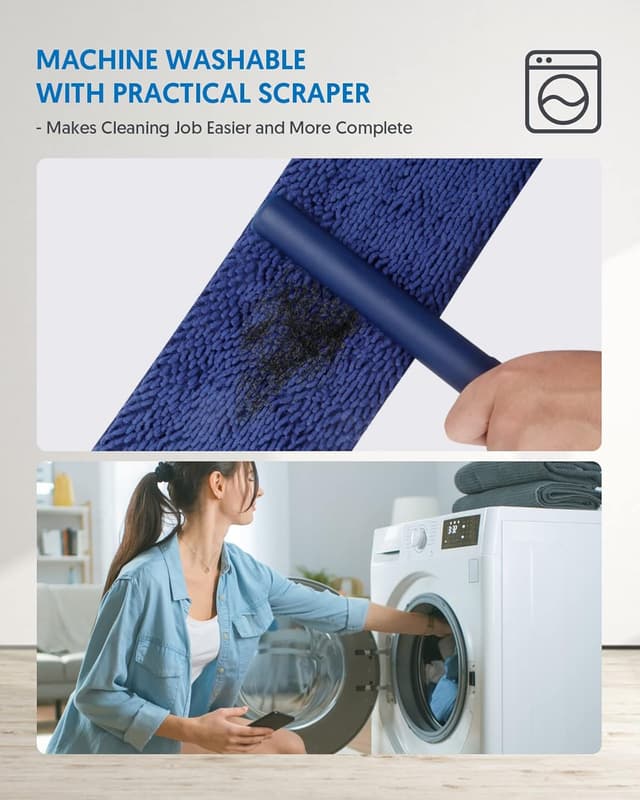 Thumbnail 5 de BPAWA 150cm flat microfibre mop with 4 pads 🧹