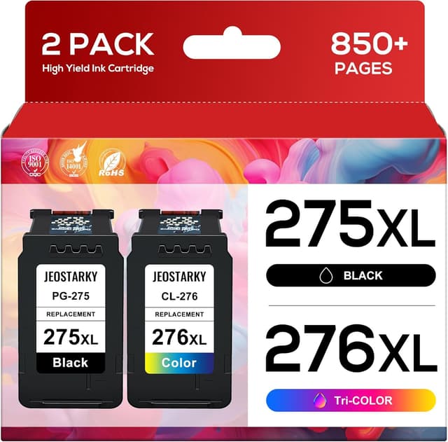 Detalle de PG-275XL / CL-276XL Compatible Ink Cartridges (275XL & 276XL) 2-Pack for Canon PIXMA TS/ TR Printers