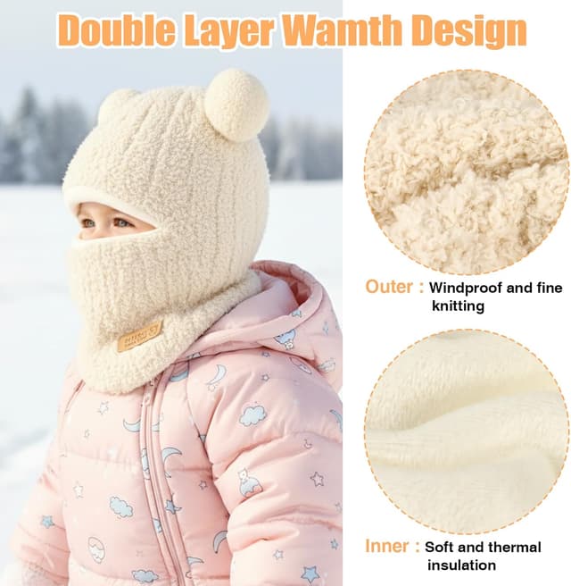 Thumbnail 4 de AYPOW Baby Winter Hat Set