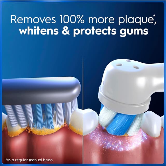 Detalle de Oral-B iO5 electric toothbrush for adults with 1 head, 5 modes and travel case (white)