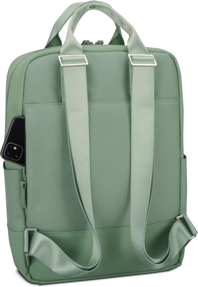 Detalle 2 de Johnny Urban Jona Large Rucksack grün – Tagesrucksack mit Laptopfach bis 16 Zoll (14 Liter)