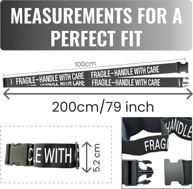 Detalle 2 de TWICK 2x luggage straps for fragile bags