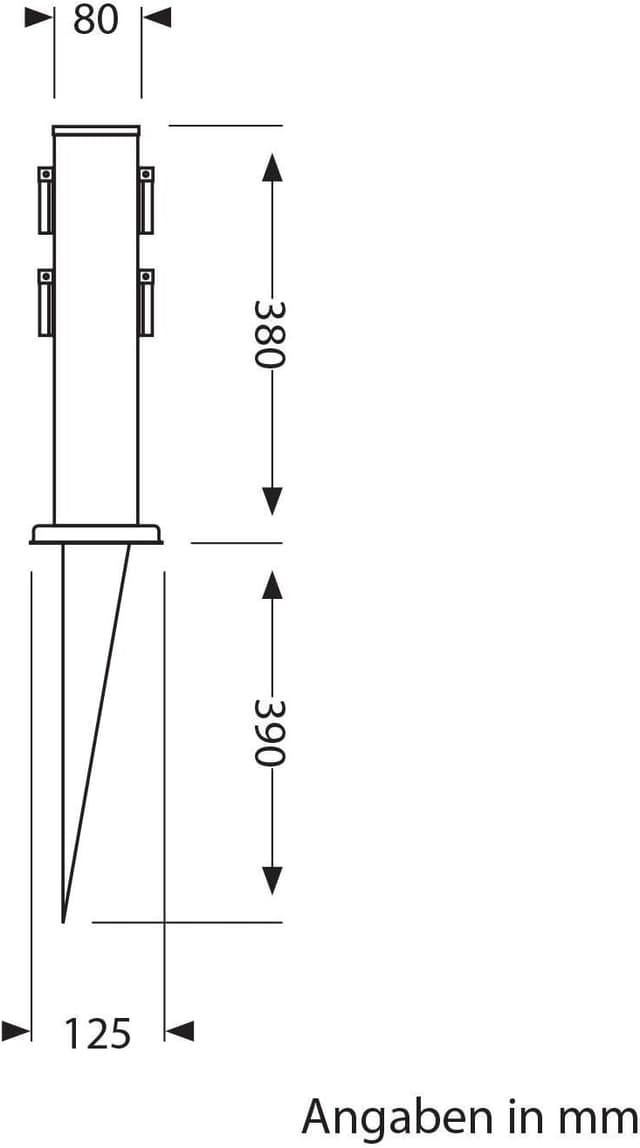 Thumbnail 6 de ledscom.de Gartensteckdosen-Säule Polly, 3er-Set